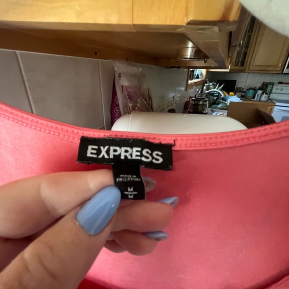 Express Pink Colorblock Tank, M - Picture 2 of 3